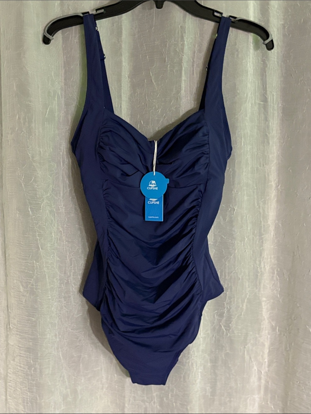 Cupshe Navy Ruched One-Piece Swimsuit